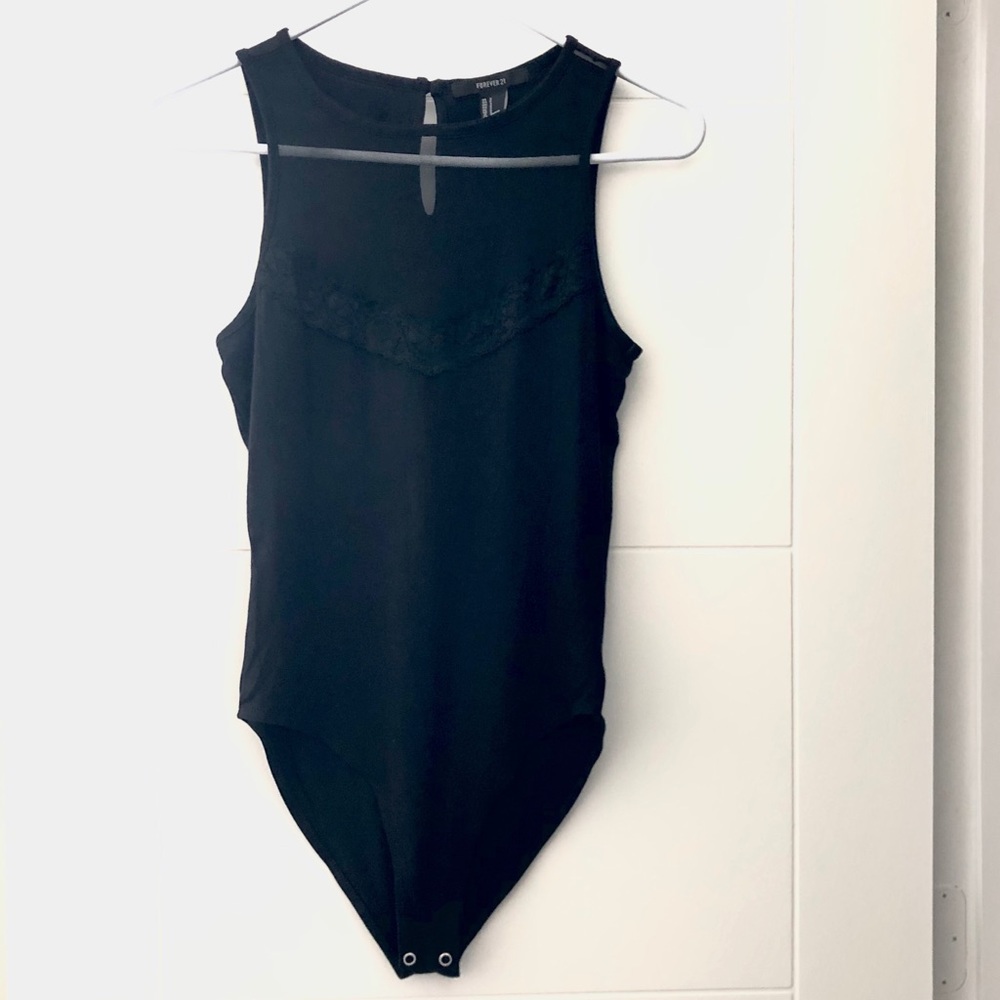 Black Mesh Bodysuit